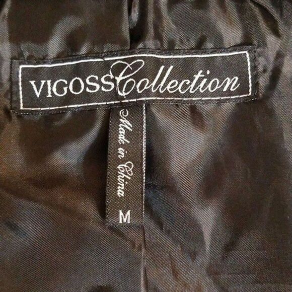 Vigoss faux fur coat Black Md Vintage Classy Party Y2k - Picture 10 of 11